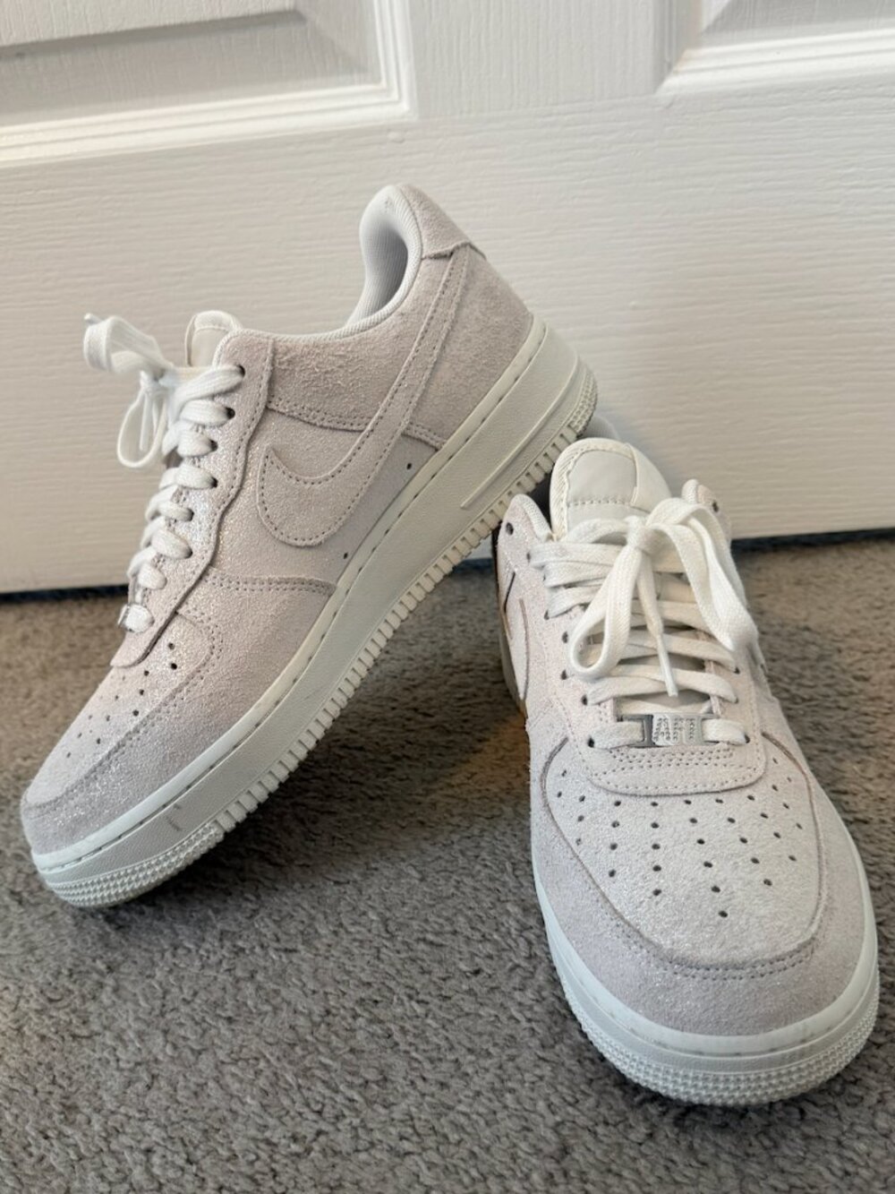 Nike Womens Air Force 1 '07 SE Sail Glittery Suede
